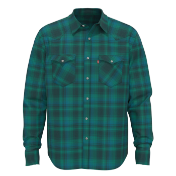 Levi's Barstow Western Standard, Ric Plaid Sporting Green