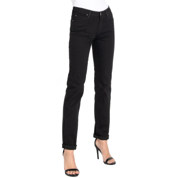 Lee Marion Jeans straight, schwarz, Black Rinse, Frontansicht