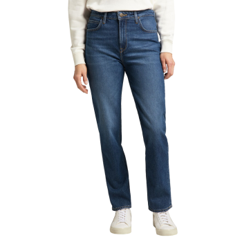 Lee Carol Cropped Jeans Straight, Dark Ruby, Frontansicht